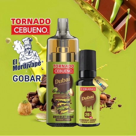 Puff Tornado 10 000 El Mordjvape & Chocovape Dubaï 10/20mg Cebueno